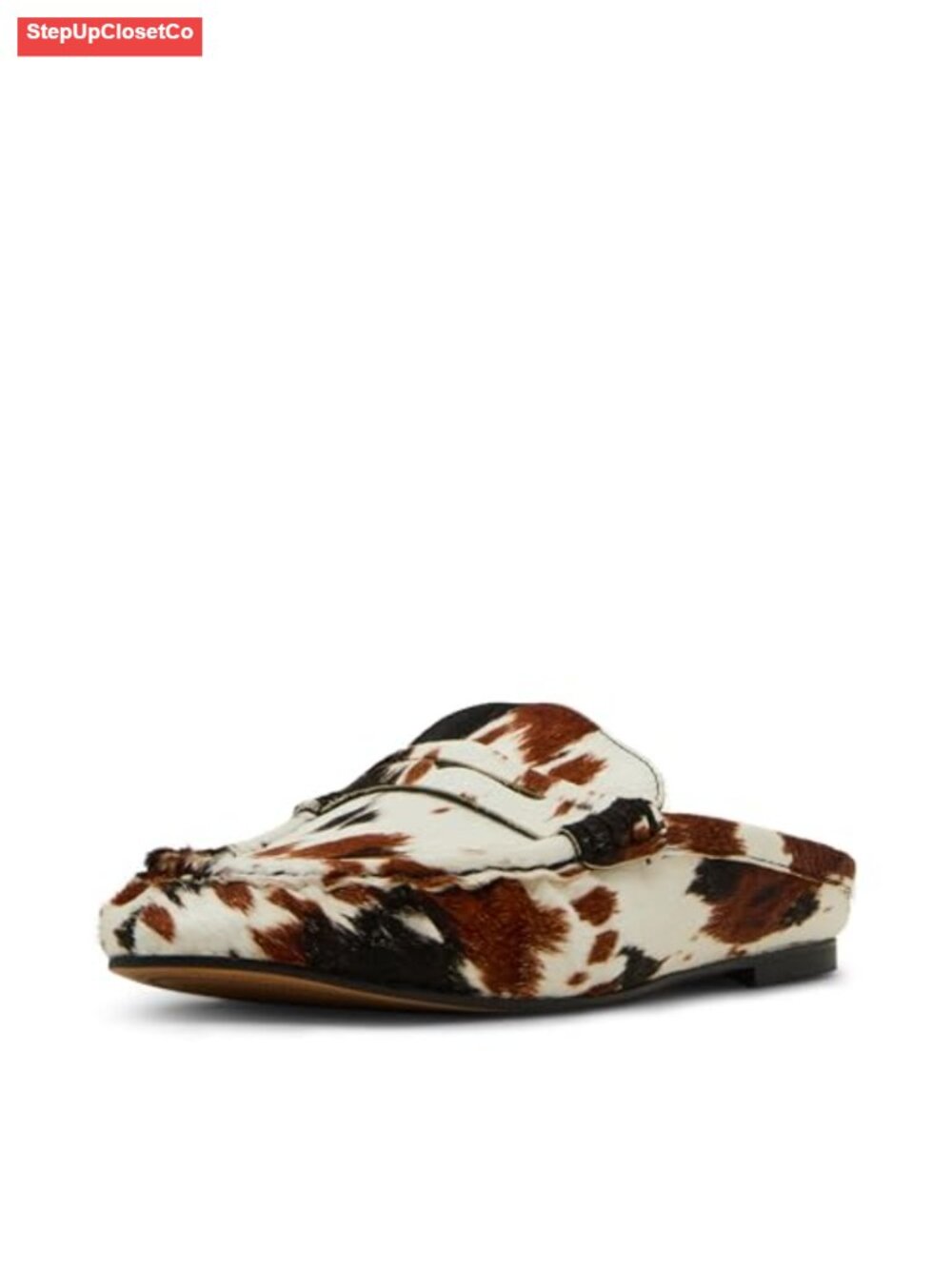 Suede Round Toe Slip-On Loafer with 1-Inch Heel